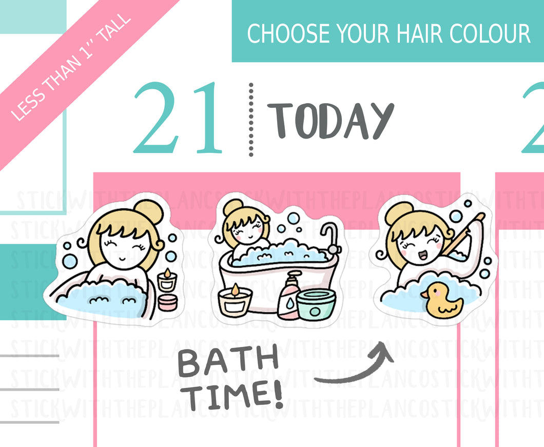 L_368 Bath Time | Lottie Stickers | Planner Stickers