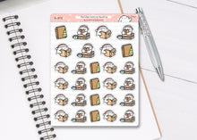 Load image into Gallery viewer, S_373 Squidge Festive Reading | Squidge Stickers | Planner Stickers
