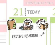 Load image into Gallery viewer, S_373 Squidge Festive Reading | Squidge Stickers | Planner Stickers
