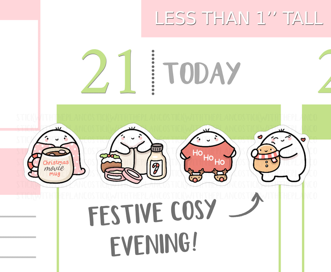 S_376 Squidge Festive Cosy Evening | Squidge Stickers | Planner Stickers