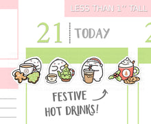 Load image into Gallery viewer, S_378 Squidge Festive Hot Drinks | Squidge Stickers | Planner Stickers
