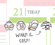 Load image into Gallery viewer, S_382 Squidge is Warm and Cosy | Squidge Stickers | Planner Stickers
