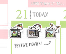 Load image into Gallery viewer, S_386 Squidge Festive Movies | Squidge Stickers | Planner Stickers
