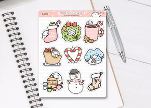 S_388 Squidge Festive Decor (LARGE stickers) | Squidge Stickers | Planner Stickers