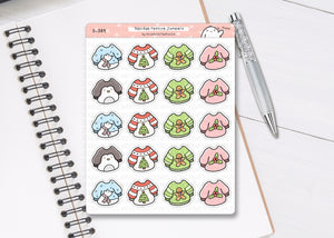 S_389 Festive Jumpers/Sweaters | Squidge Stickers | Planner Stickers