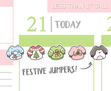 Load image into Gallery viewer, S_389 Festive Jumpers/Sweaters | Squidge Stickers | Planner Stickers
