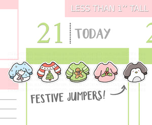 S_389 Festive Jumpers/Sweaters | Squidge Stickers | Planner Stickers