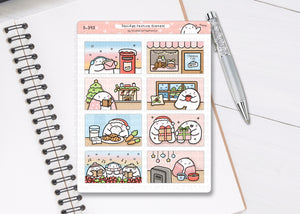 S_393 Squidge Festive Scenes (Half Boxes) | Squidge Stickers | Planner Stickers