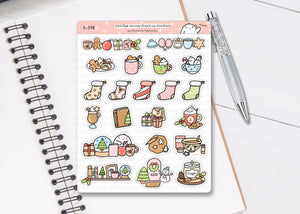 S_398 Squidge Festive/Winter Doodles | Squidge Stickers | Planner Stickers