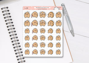 S_399 Squidgerbread Feels Ouch/Burnt Out | Squidge Stickers | Planner Stickers