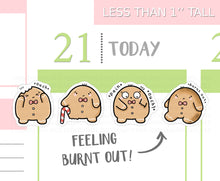 Load image into Gallery viewer, S_399 Squidgerbread Feels Ouch/Burnt Out | Squidge Stickers | Planner Stickers
