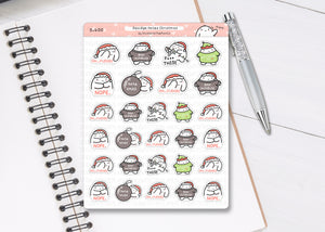 S_400 Squidge Hates Christmas | Squidge Stickers | Planner Stickers