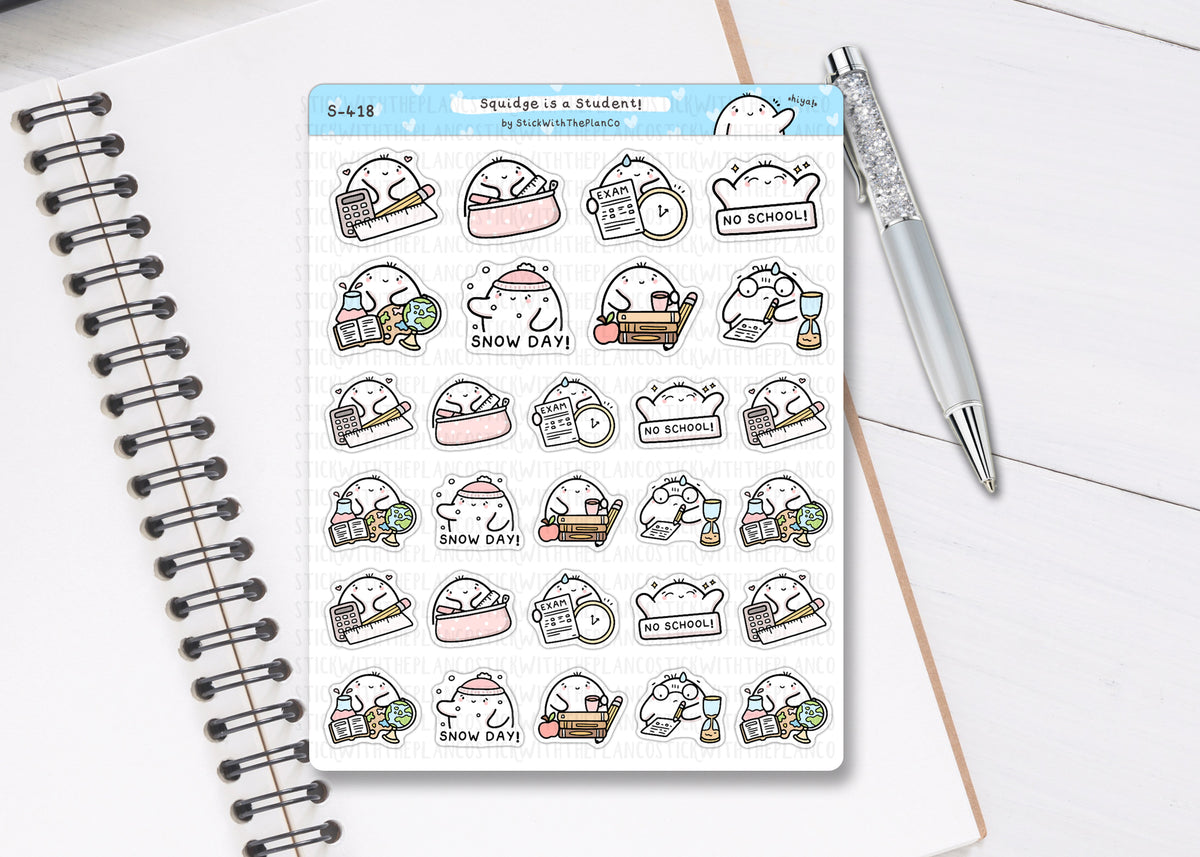 S_418 Squidge is a Student | Squidge Stickers | Planner Stickers ...