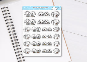 S_433 Squidge Has a Meal Out | Squidge Stickers | Planner Stickers