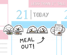 Load image into Gallery viewer, S_433 Squidge Has a Meal Out | Squidge Stickers | Planner Stickers
