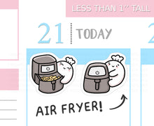 Load image into Gallery viewer, S_435 Squidge uses the Airfryer | Squidge Stickers | Planner Stickers
