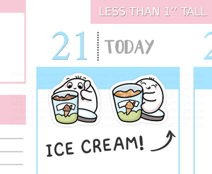 S_437 Squidge Loves Ice Cream | Squidge Stickers | Planner Stickers