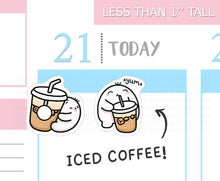 Load image into Gallery viewer, S_439 Squidge Loves Iced Coffee | Squidge Stickers | Planner Stickers
