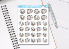 Load image into Gallery viewer, S_494 Squidge Nighttime Reading | Squidge Stickers | Planner Stickers
