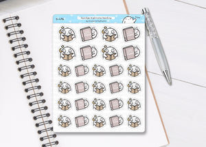 S_494 Squidge Nighttime Reading | Squidge Stickers | Planner Stickers