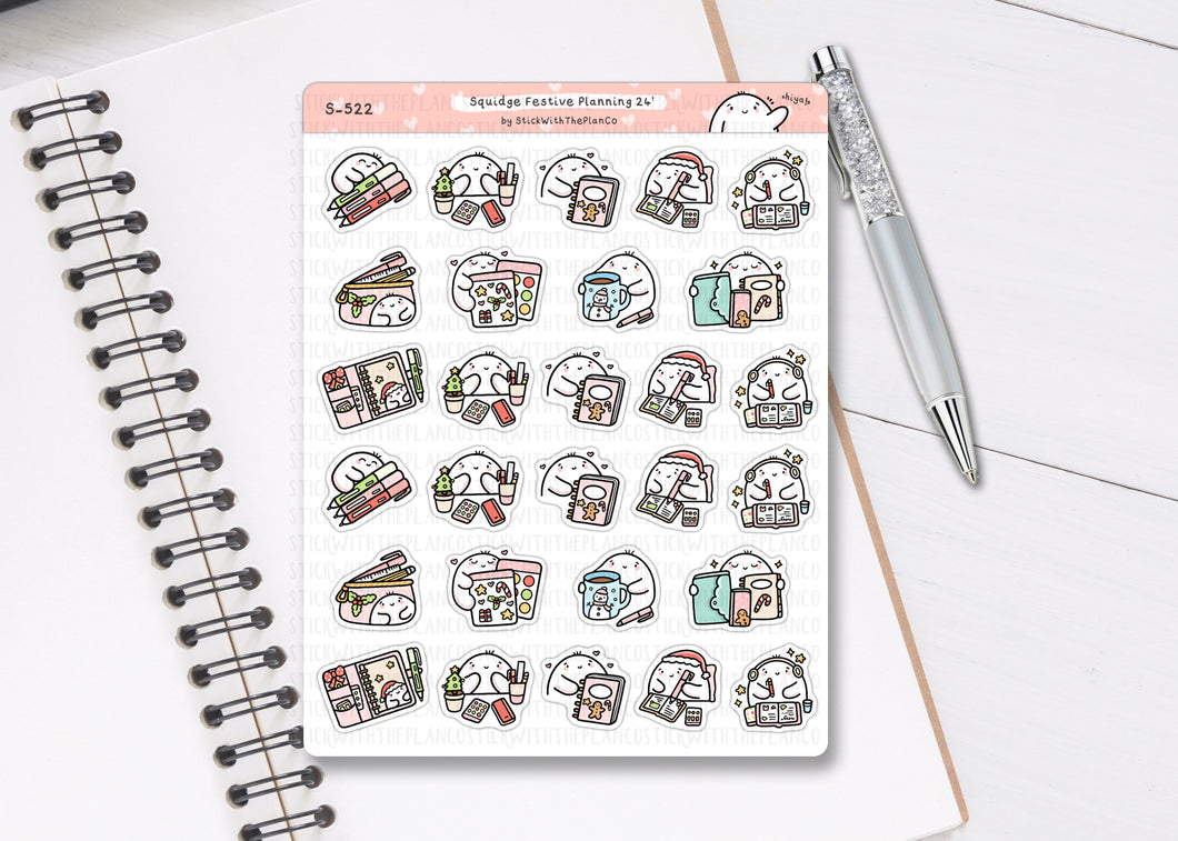 S_522 Squidge Festive Planning Sampler | Squidge Stickers | Planner Stickers