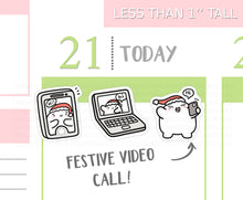 Load image into Gallery viewer, S_523 Squidge Festive Video Call | Squidge Stickers | Planner Stickers
