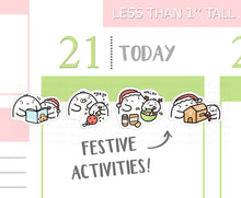 Load image into Gallery viewer, S_527 Squidge Festive Activities with Kids | Squidge Stickers | Planner Stickers
