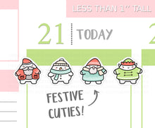 Load image into Gallery viewer, S_530 Squidge Festive Decor Characters | Squidge Stickers | Planner Stickers
