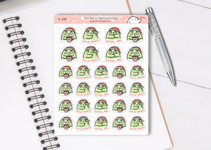 S_532 Squidge is Feeling Grinchy | Squidge Stickers | Planner Stickers