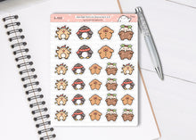 Load image into Gallery viewer, S_533 Squidge Festive Chracters 2.0 | Squidge Stickers | Planner Stickers
