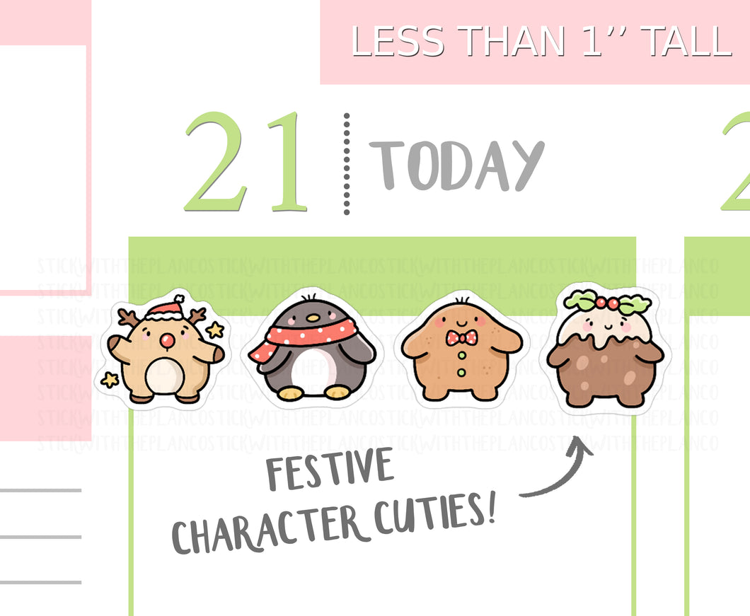 S_533 Squidge Festive Chracters 2.0 | Squidge Stickers | Planner Stickers