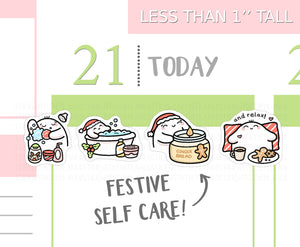 S_534 Squidge Festive Self Care 2.0 | Squidge Stickers | Planner Stickers