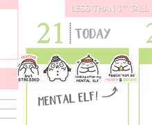 Load image into Gallery viewer, S_535 Squidge Festive Mental Health | Squidge Stickers | Planner Stickers
