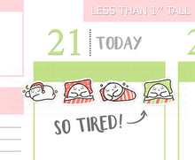 Load image into Gallery viewer, S_537 Squidge Is Tired (Festive Edition) | Squidge Stickers | Planner Stickers
