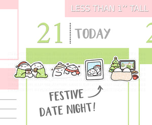 S_541 Squidge Festive Date Night | Squidge Stickers | Planner Stickers