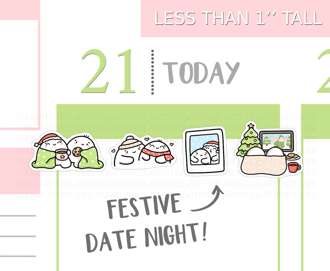 S_541 Squidge Festive Date Night | Squidge Stickers | Planner Stickers