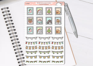 S_545 Festive Stamps and Headers | Squidge Stickers | Planner Stickers