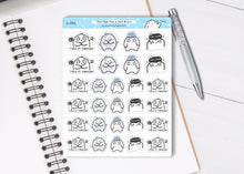 Load image into Gallery viewer, S_552 Squidge has a Sad Brain! | Squidge Stickers | Planner Stickers
