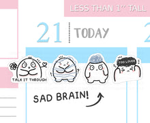 Load image into Gallery viewer, S_552 Squidge has a Sad Brain! | Squidge Stickers | Planner Stickers
