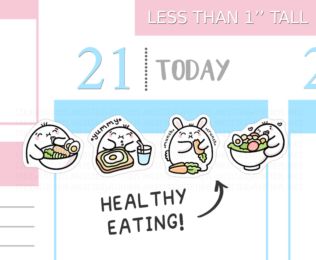 S_554 Squidge Loves Healthy Food! | Squidge Stickers | Planner Stickers