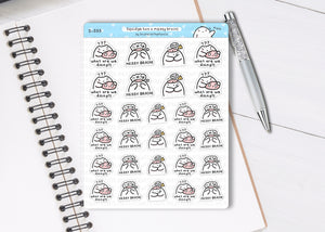 S_555 Squidge Has a Messy Brain! | Squidge Stickers | Planner Stickers