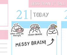 Load image into Gallery viewer, S_555 Squidge Has a Messy Brain! | Squidge Stickers | Planner Stickers
