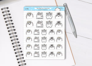 S_556 Squidge Has a Migraine! | Squidge Stickers | Planner Stickers