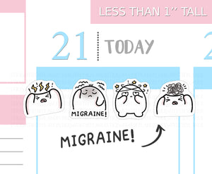 S_556 Squidge Has a Migraine! | Squidge Stickers | Planner Stickers