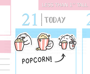 S_559 Squidge Loves Popcorn | Squidge Stickers | Planner Stickers