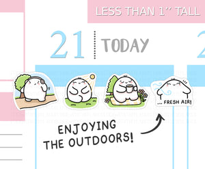 S_561 Squidge Enjoys the Outdoors | Squidge Stickers | Planner Stickers