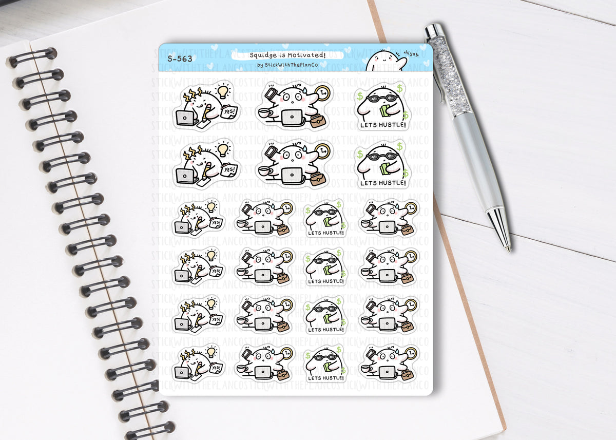 S_563 Squidge is Motivated! | Squidge Stickers | Planner Stickers ...
