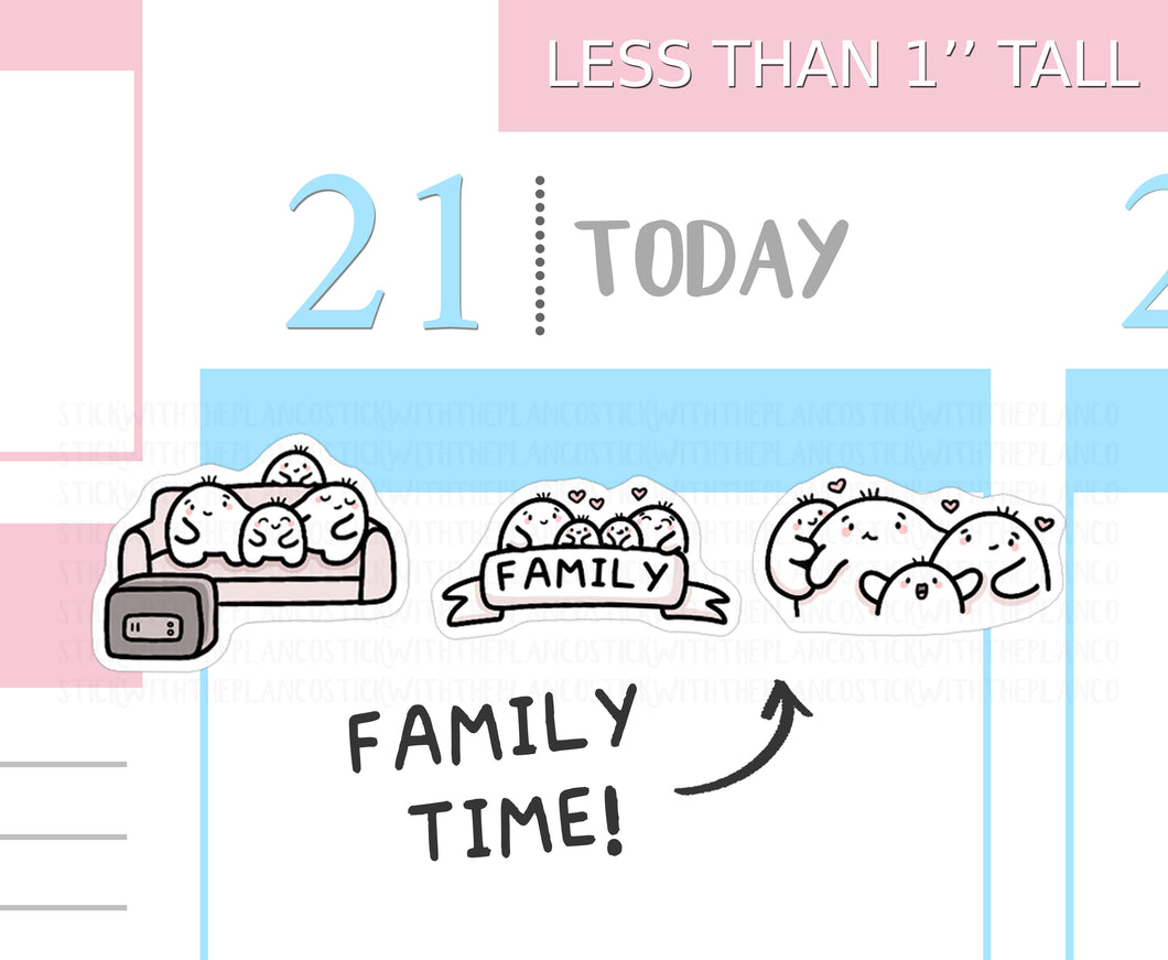 S_573 Squidge Loves Family Time | Squidge Stickers | Planner Stickers