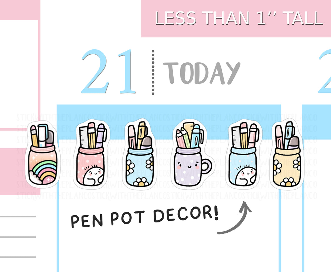 S_698 Pen Pots Decor | Squidge Stickers