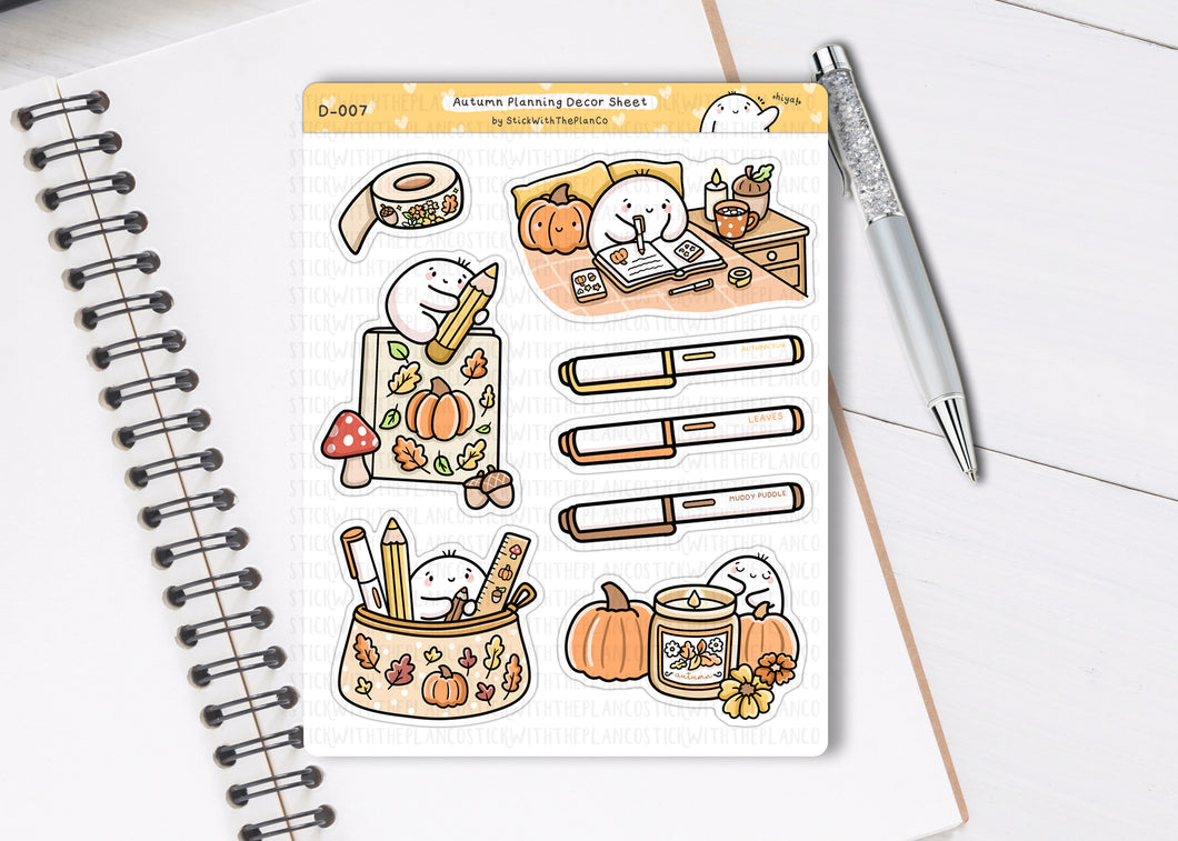 D_007 Autumn Planning Decor Stickers (LARGE)